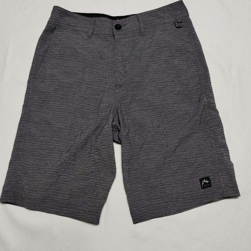 Rusty Charcoal Striped Shorts Size (28)